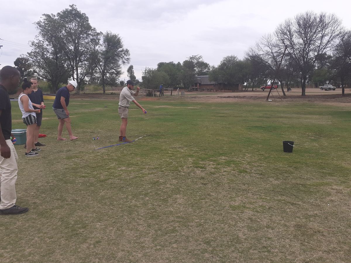 Team games on the lawn